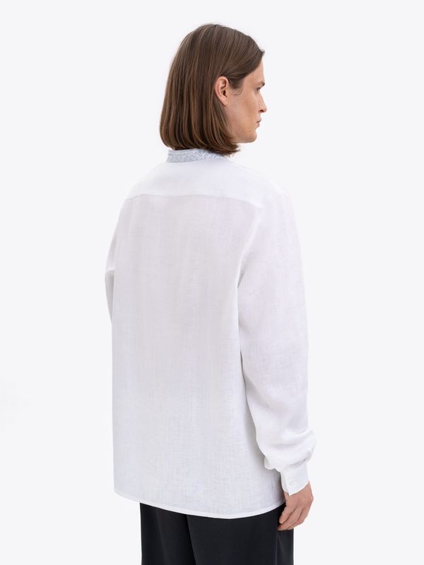 Embroidered shirt men's Sky
