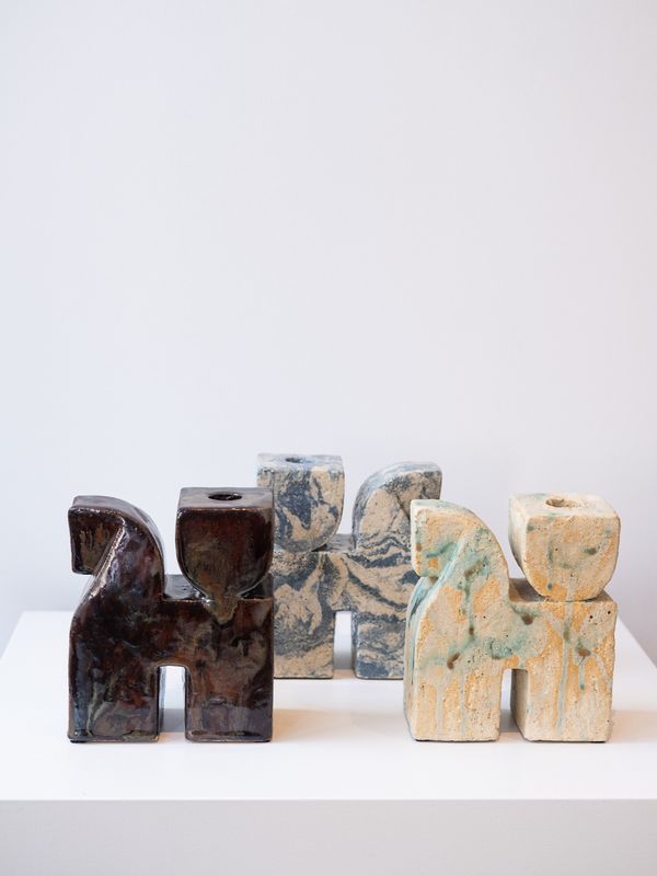 Ceramic horse and candle holder