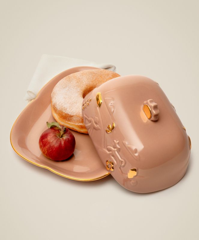 Butter dish with candle "Morning-Evening"