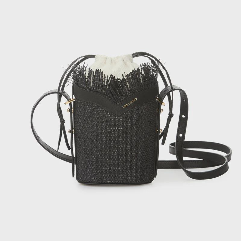 Bag BUCKET mini raffia
