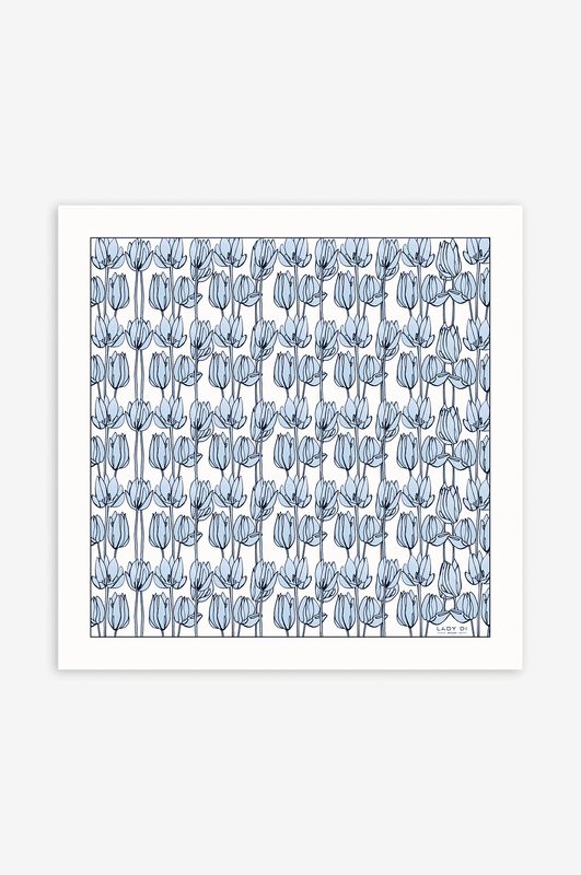 Scarf “Under the Sky of Tulips”