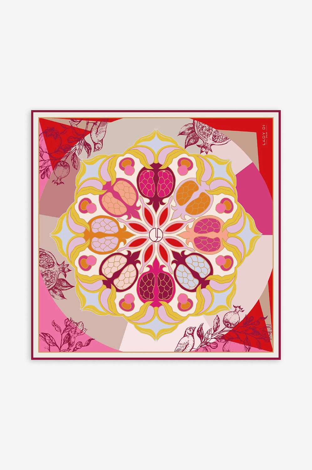 Scarf "Color of pomegranate"