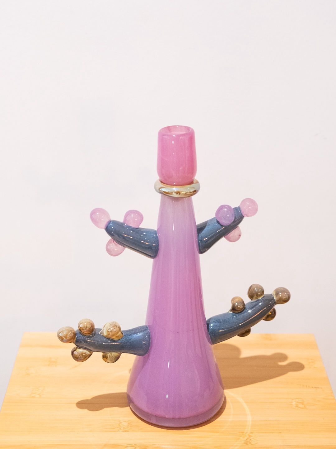 Glass candlestick