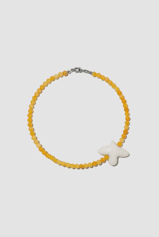 Necklace MYRNI with citrine and a bird