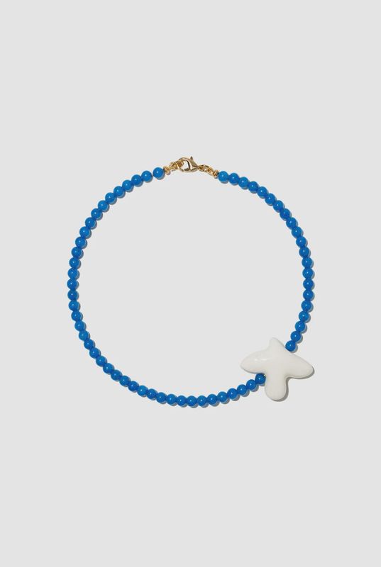 Necklace MYRNI with apatite and a bird