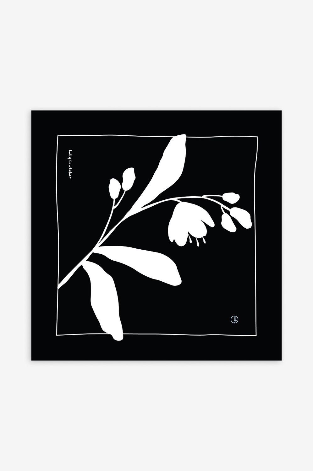 Scarf "Solo" double-printed black