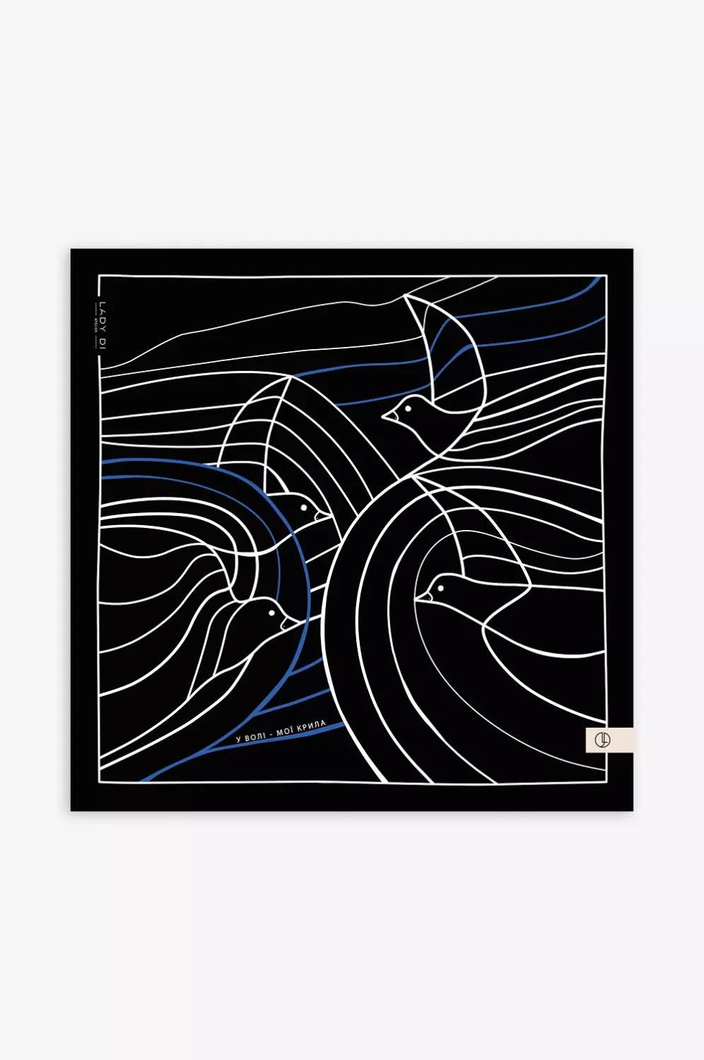 Scarf "On Wings" double-printed