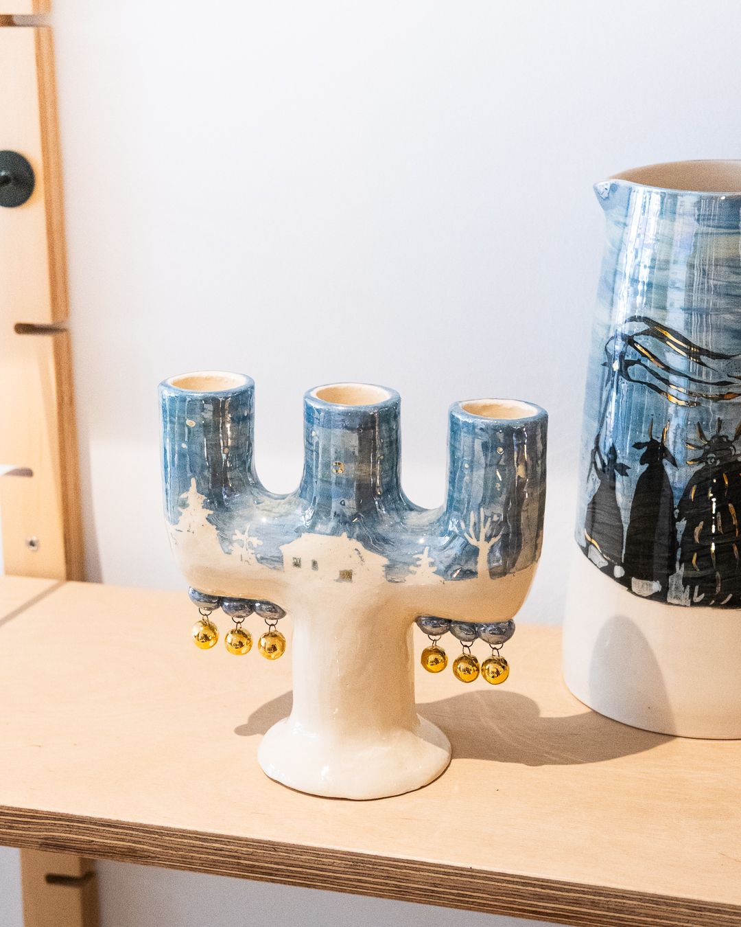 Candlestick with beads