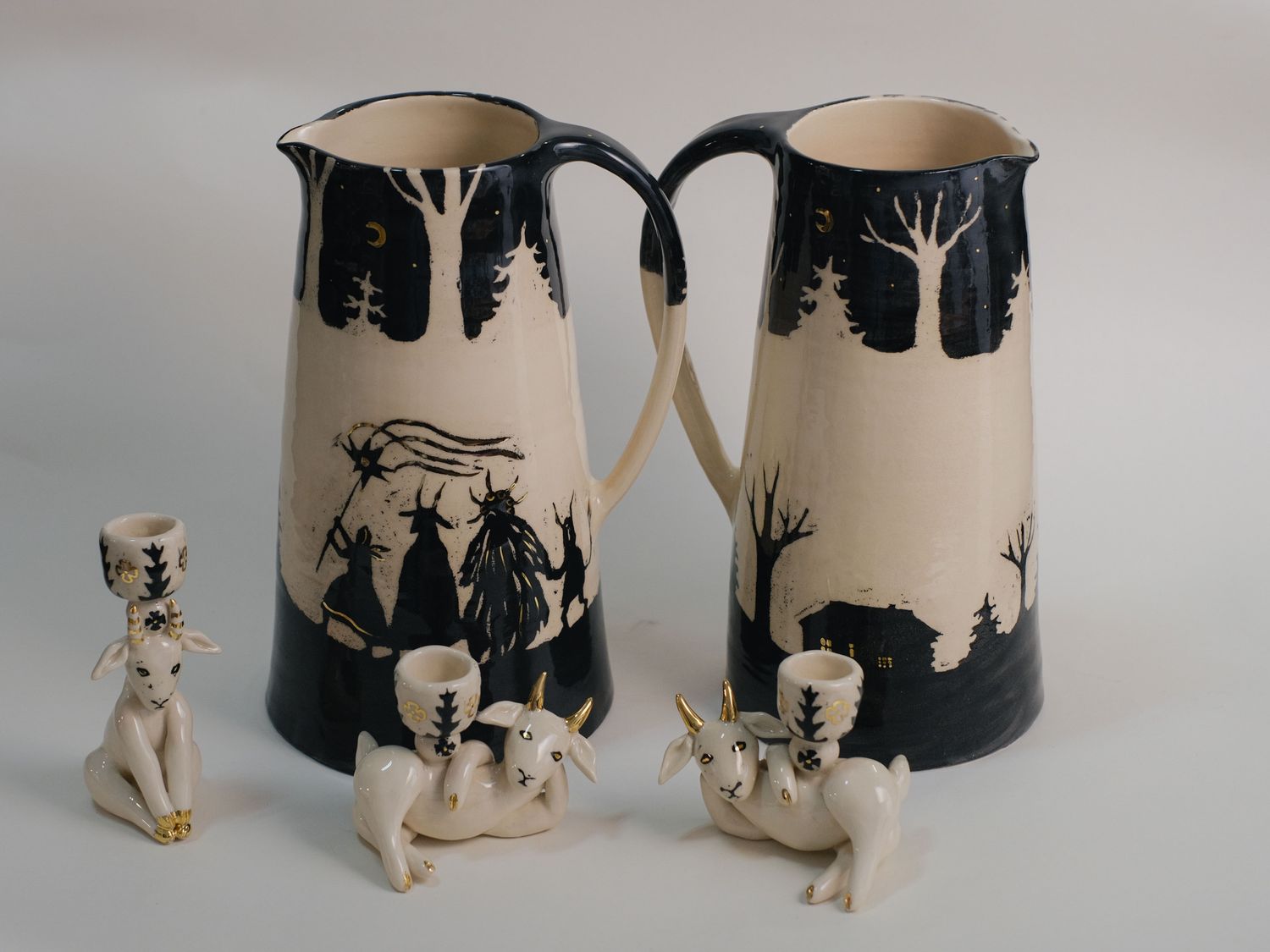 Jug ceramic, Color: Black