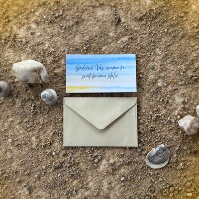 Kartička pozvánka Sand Dream 90x50mm