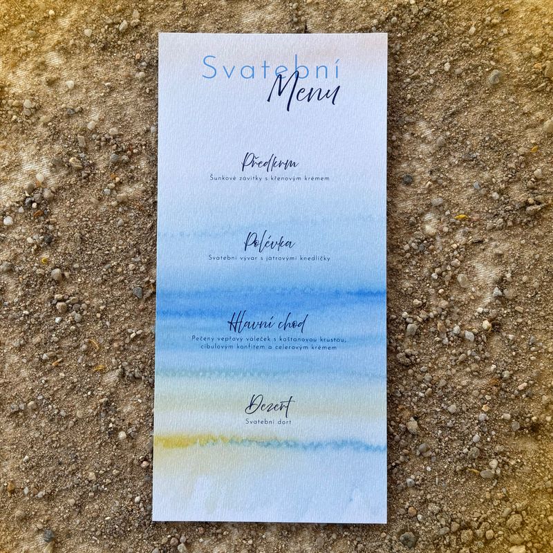 Svatební Menu Sand Dream DL