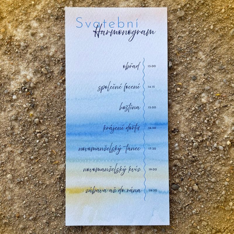 Svatební Harmonogram Sand Dream DL