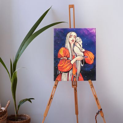 Obraz Dívka a Hranostaj 40x60cm