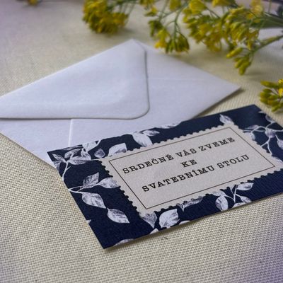 Kartička pozvánka Love Birds 90x50mm