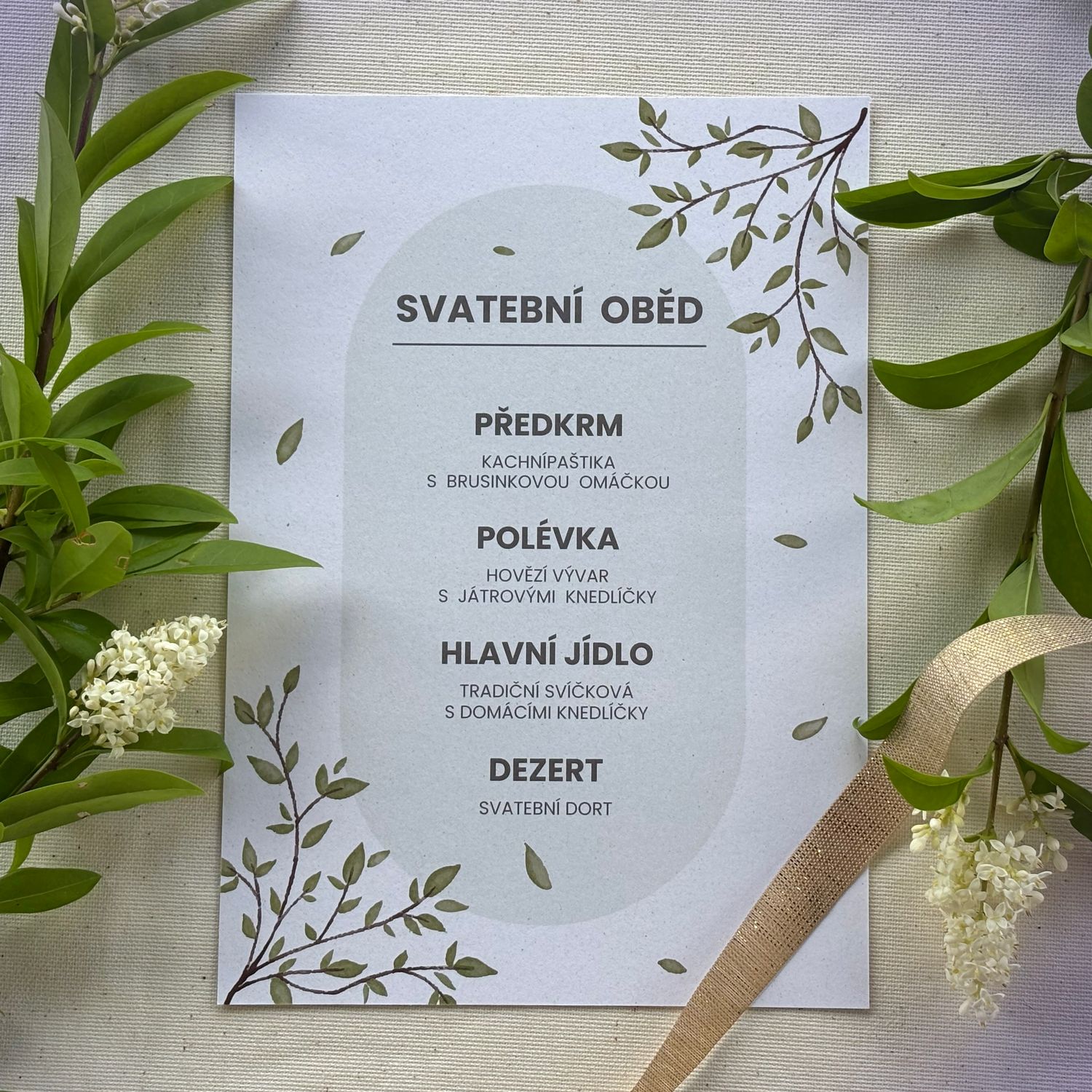 Svatební Menu Floral Dream A5