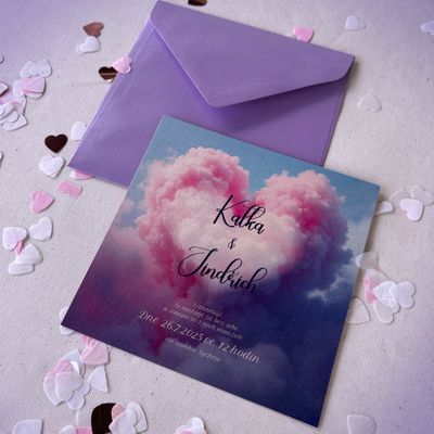 Oznámení Clouds of Love 145x145mm