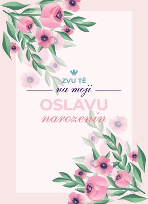 Pozvánka narozeninová Vlčí máky A6