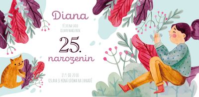 Pozvánka narozeninová Tyrkysový podzim A6