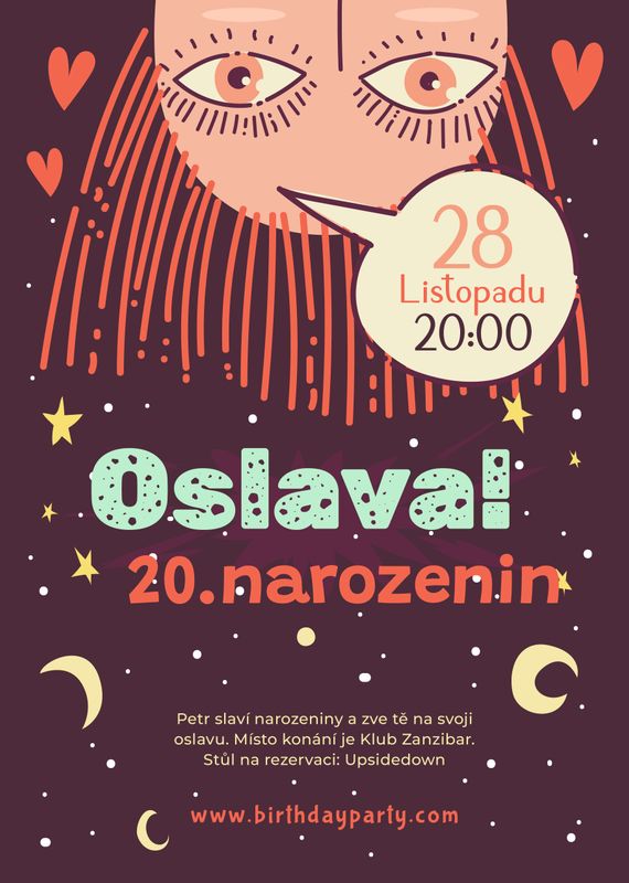 Pozvánka narozeninová Vzhůru nohama A6