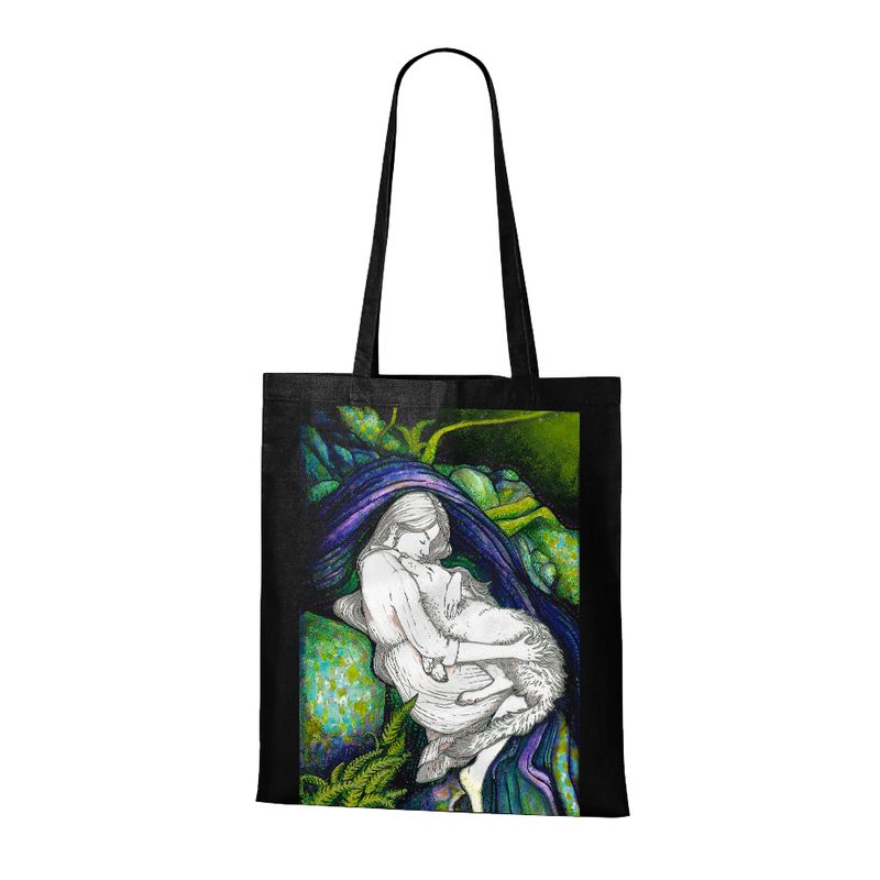 Textilní taška s potiskem_Vlk_40x45 cm