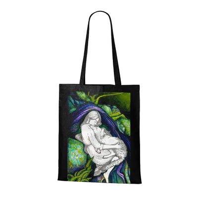 Textilní taška s potiskem_Vlk_40x45 cm