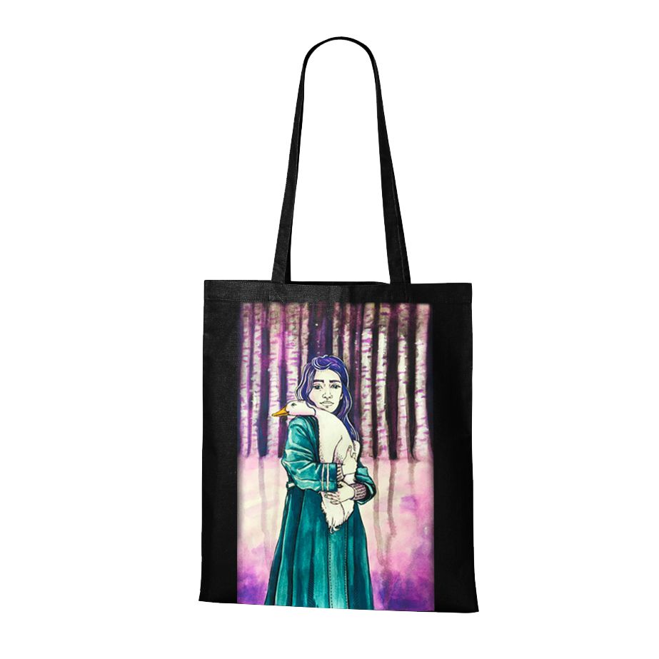 Textilní taška s potiskem_Husa_40x45 cm