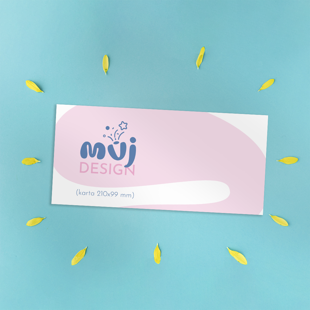Můj design - prázdná šablona 210x99 mm (DL) oboustranný tisk 6ks