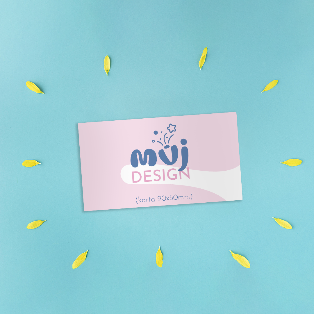 Můj design - prázdná šablona 90x50 mm sklad 10ks