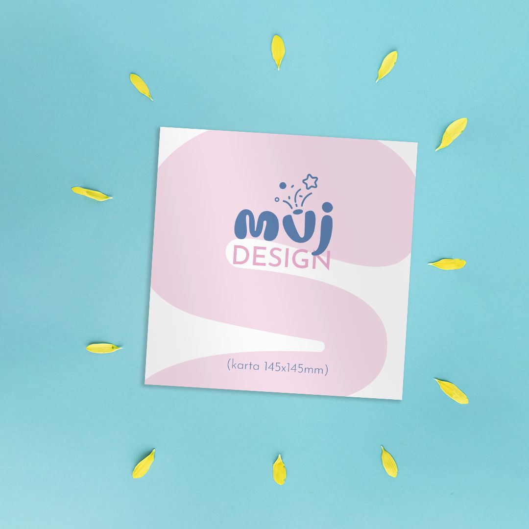 Můj design - prázdná šablona 145x145 mm oboustranný tisk 4ks