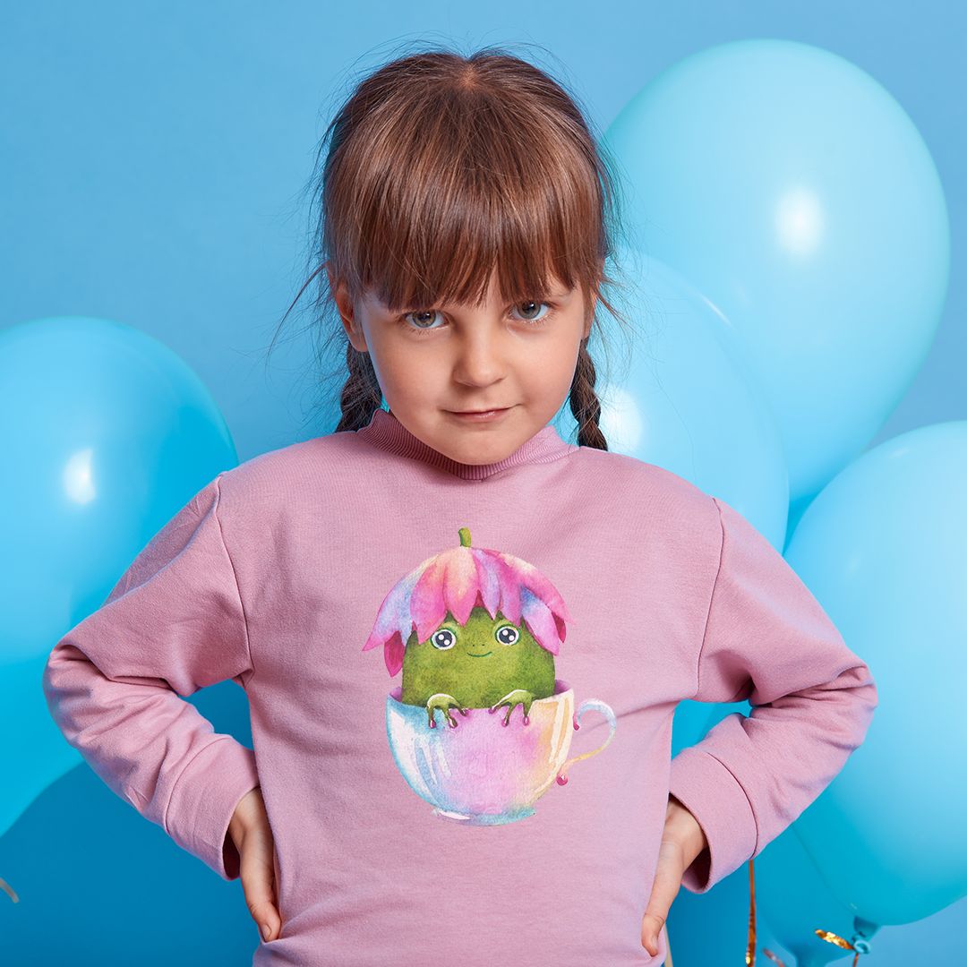 Potisk na textil Žabka v šálku