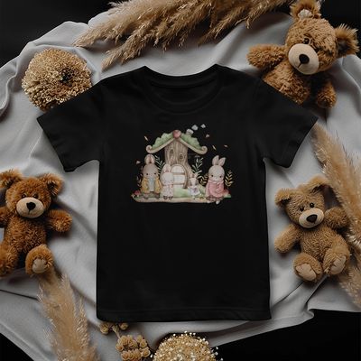 Potisk na textil Bunny Family 01