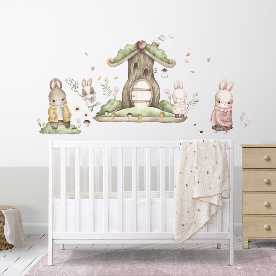 Tapeta tvarová Bunny Family 92x100 cm