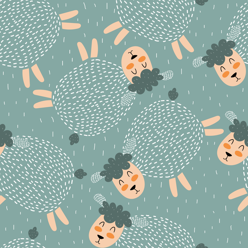 Samolepící  Tapeta Ovečky. Canvas-Like