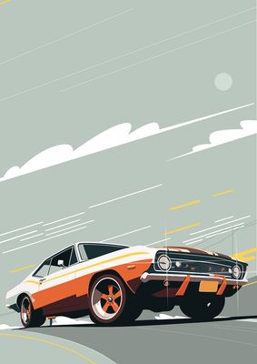 Plakát Auta American Muscle Car 03