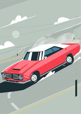 Plakát Auta American Muscle Car 02