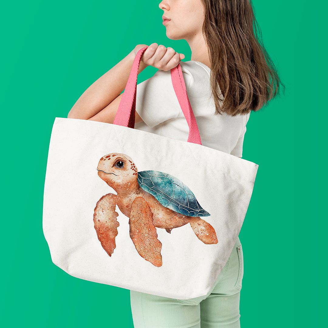 Potisk na textil Želvy