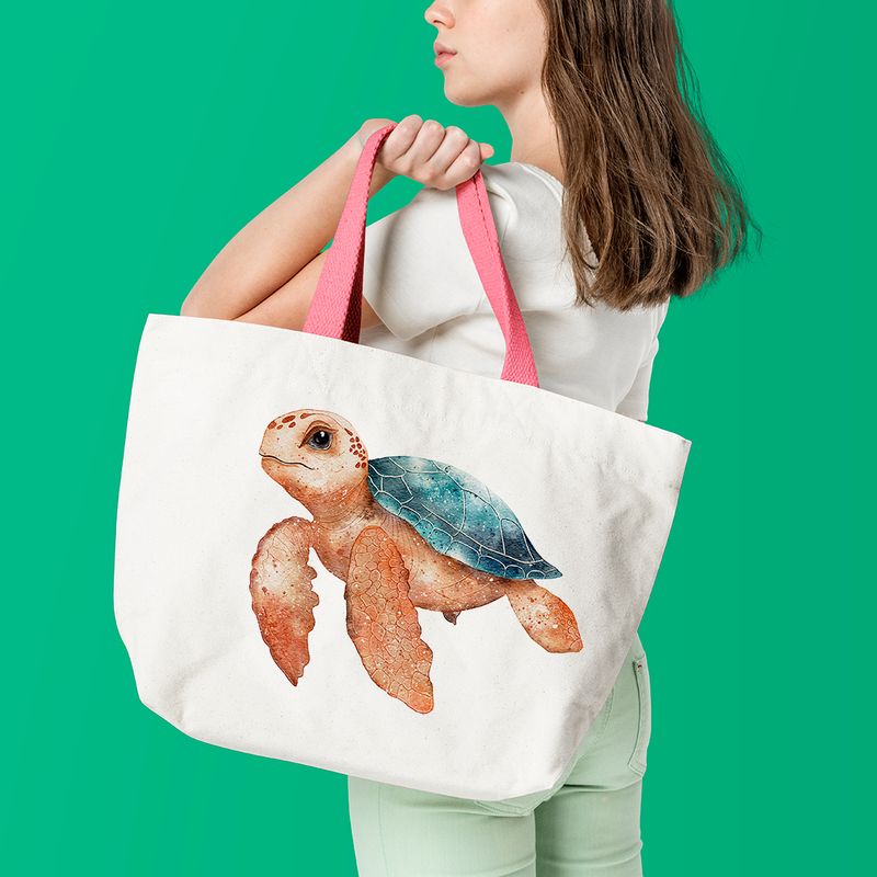 Potisk na textil Želvy