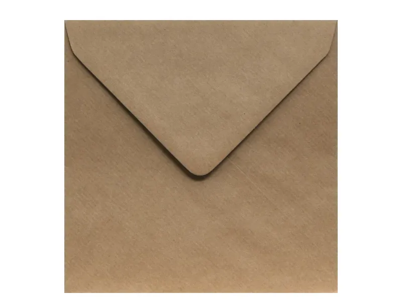 Obálka kraftová žebrovaná hnědá 155x155mm