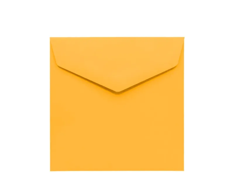 Obálka zlatě žlutá 155x155mm