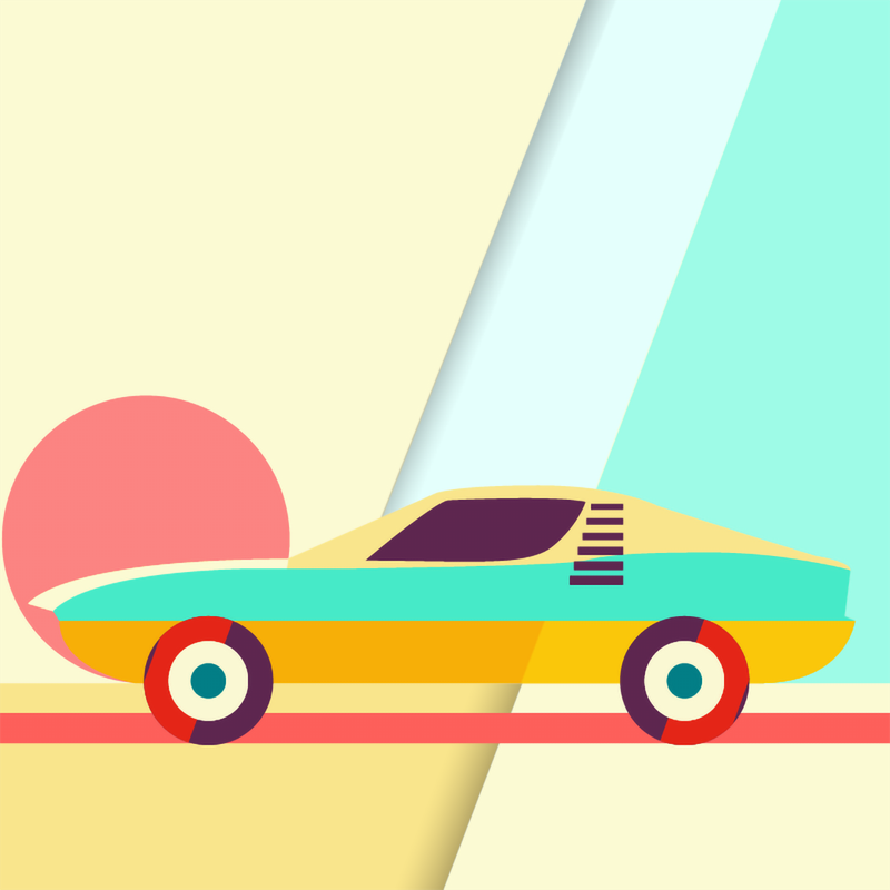 Samolepící Tapeta Auto Abstraktní. Canvas-Like