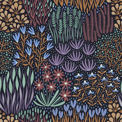 Samolepící  Tapeta Květy Abstraktní. Canvas-Like