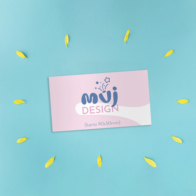 Můj design - šablona na kartu 90x50 mm oboustranný tisk 100ks