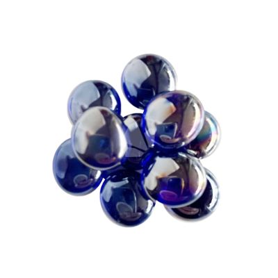Glassnuggets Dark Blue Transparent Iriserend