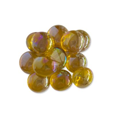 Glassnuggets Honey Transparant Iridescent