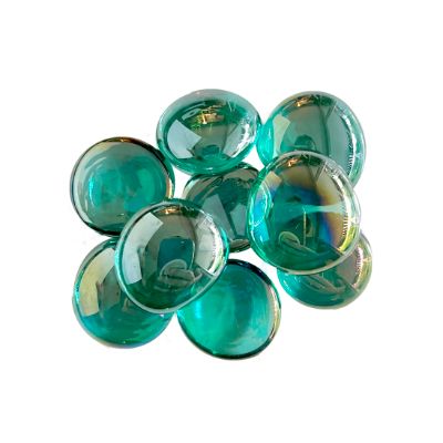 Glassnuggets Teal Transparant Iridescent
