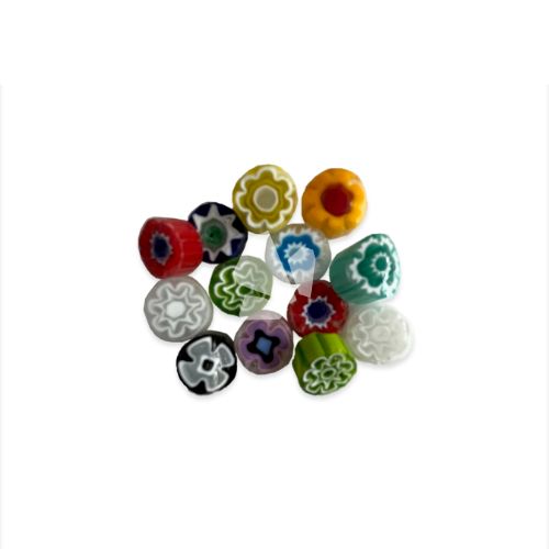 Millefiori Large Semi-transparent Color Mix
