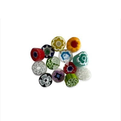 Millefiori Large Semi-transparent Color Mix