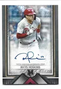 2023 MUSEUM COLLECTION RHYS HOSKINS AUTOGRAPHED CARD #023/299