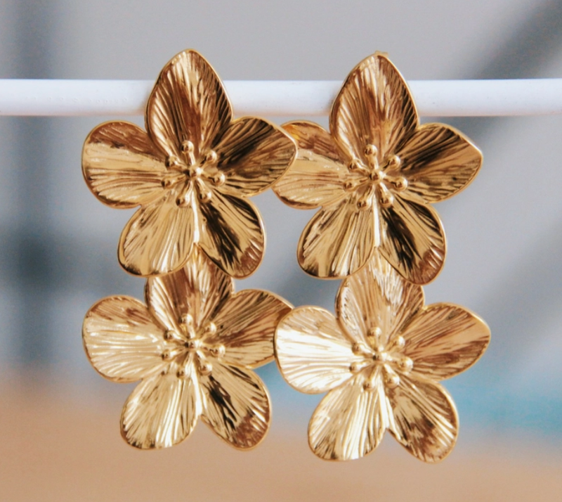 Boucles d'oreilles PIVOINE