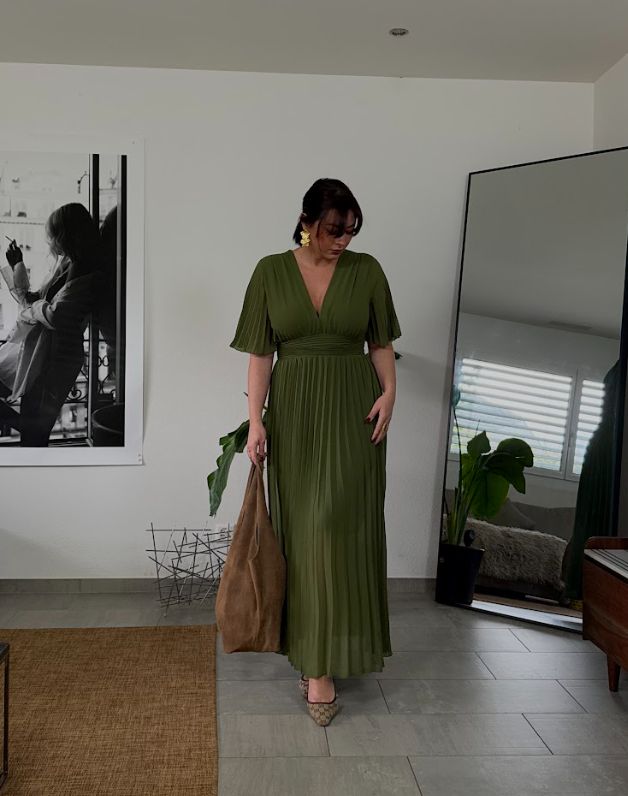 Robe longue plissée VICTORIA